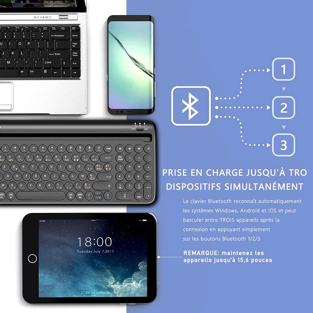 jelly comb clavier sans fil multi appareil